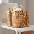 Hyacinth Baskets Storage Organizer Handwoven Laundry Totes for Bedroom Living Room