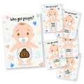 Nicro Baby Shower Lottery Tickets Gender Neutral Silly Ice Breaker Activity Prizes Poopie Character Scratch Raffle Game Card