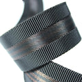 Stock 1.3mm Thickness 3.8cm Black and Coffee Color Gloss Heavy Herringbone Nylon Tape Webbing