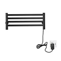 Electric Heated Towel Rack Modern Hotel Use Stainless Steel Chrome Finish Wall Mounted 60cm Durable with Hook