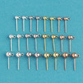 Wholesale Tiny 925 Sterling Silver 3mm 4mm 5mm Ball Post Earrings With Loop for Earrings Jewelry Making Finding