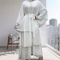 Best Sale Classic Abaya Super Popular Chiffon Three Layers Versatile Elegant Elegant Cardigan Highly Recommended Abaya 1896#