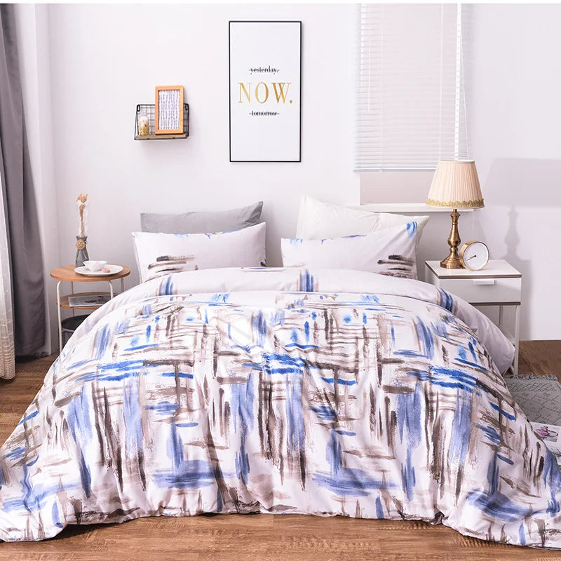Provide Sample Cheap Solid Full Cotton Bedding Duvet Cover Set for Kids With Package