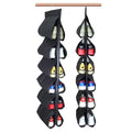 2025 Custom Logo 12-grid Organizer Dust Bag and Shoe Storage Hanging Bag Rotatable Shoe Storage Bag