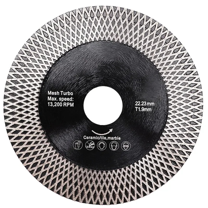 GC5 Diamond Mesh X Type Thin Circular Turbo Grinding and Cutting Disc Diamond Saw Blade Marble 125mm for Tile Cutting Disc