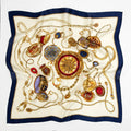 Designer Custom Printed Dog Bandanas and Woman's Bandana Scarves Autumn Silk Square with Argyle and Bows Pattern