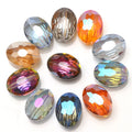 Zhubi 16X20MM Faceted Oval Glass Beads for DIY Making Fashion Jewelry Vitrail Crystal Bull Eye Loose Round Beads