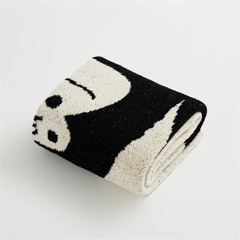 Microfiber Knitted Throw Blanket for Sofa Home Decor Newest Design Gorilla Pattern 100% Polyester Baby Gifts HXX