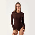 Women's Triangle Body Shaping Sports Bodysuit Long Sleeve One-Piece Jumpsuit Gymwear New Fitness Yoga Sportswear