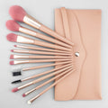 Private Label 12 Piece Synthetic Hair Eyeshadow Makeup Brushes Mascara Lip Eye Makeup Brush Set Maquillaje