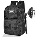 Lockable Locking Anti-Theft Daypack Smell Proof Stash Backpack with Carbon Lined  for Men Women