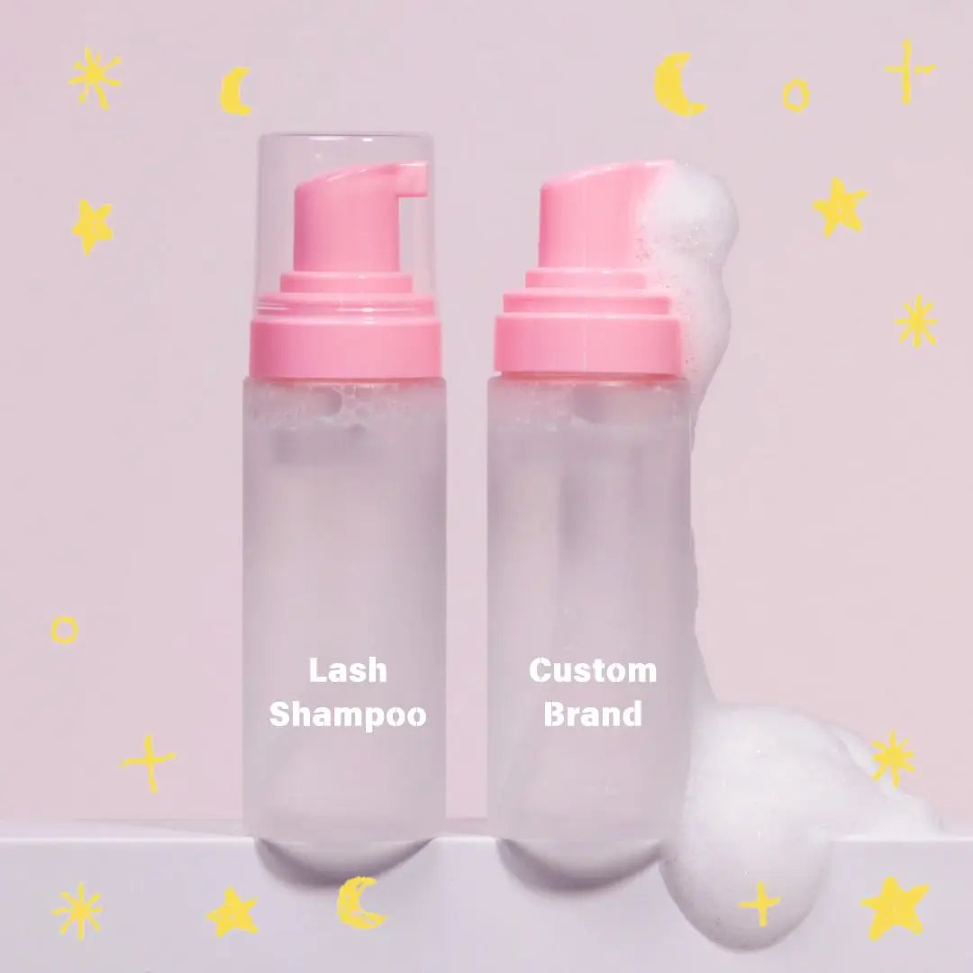Wholesale Eyelash Extension Foam 60ml Eyelash Extension Shampoo with Brush Gentle Aftercare Foaming Eyelash Shampoo