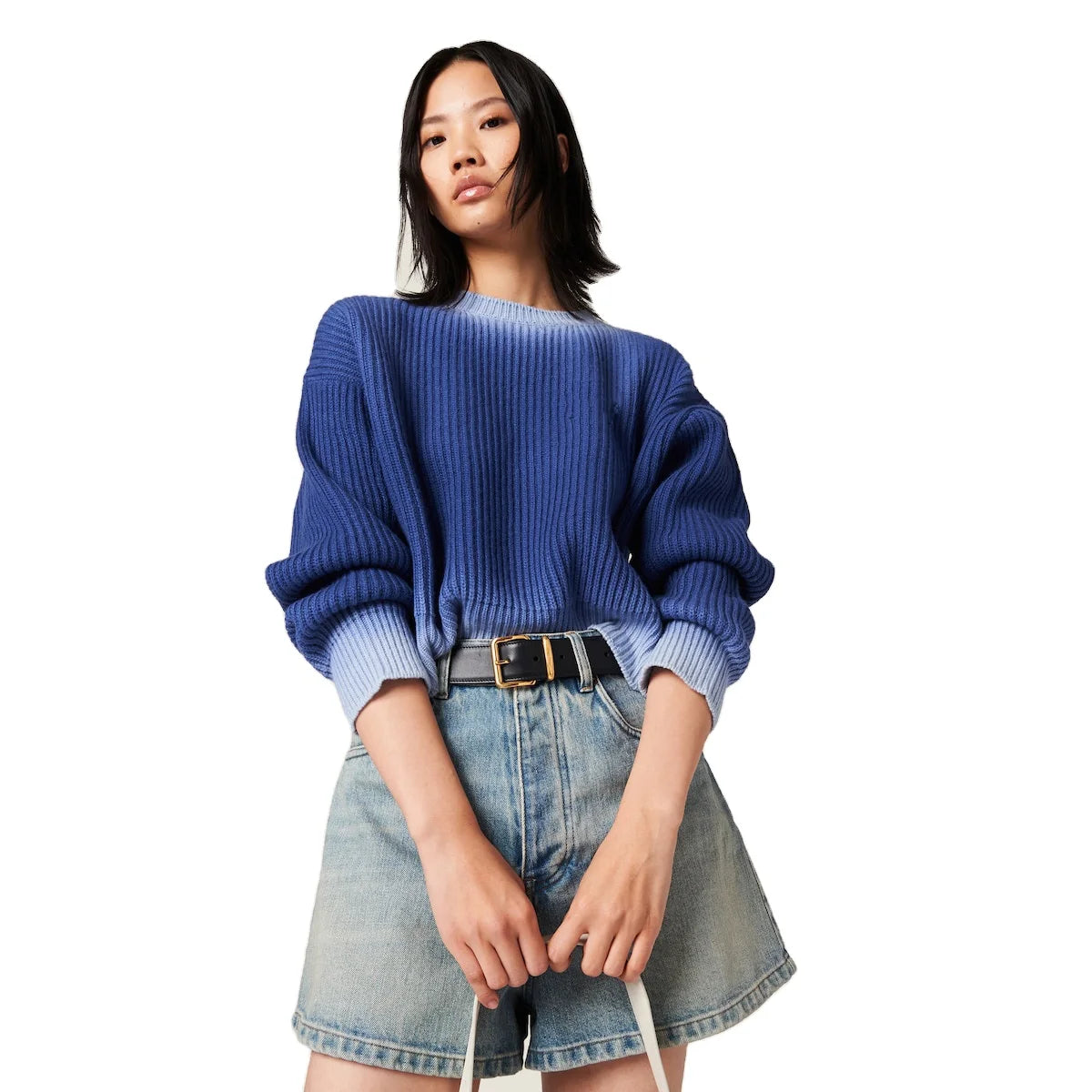 Custom Design logo Long Sleeve Fashion Loose Casual Knitted Crew Neck Winter  Pullover Cotton Knit Top Wool Women's Sweaters