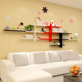 Log Color Hexagonal Floating Shelf Honeycomb Plant Hanging Wall Frame Wood Display Shelves