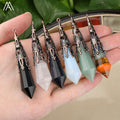 Wholesale Children's Classic Hexagon Point Pendulum Pendant Stone Dowsing Charm DIY Chakra Jewelry