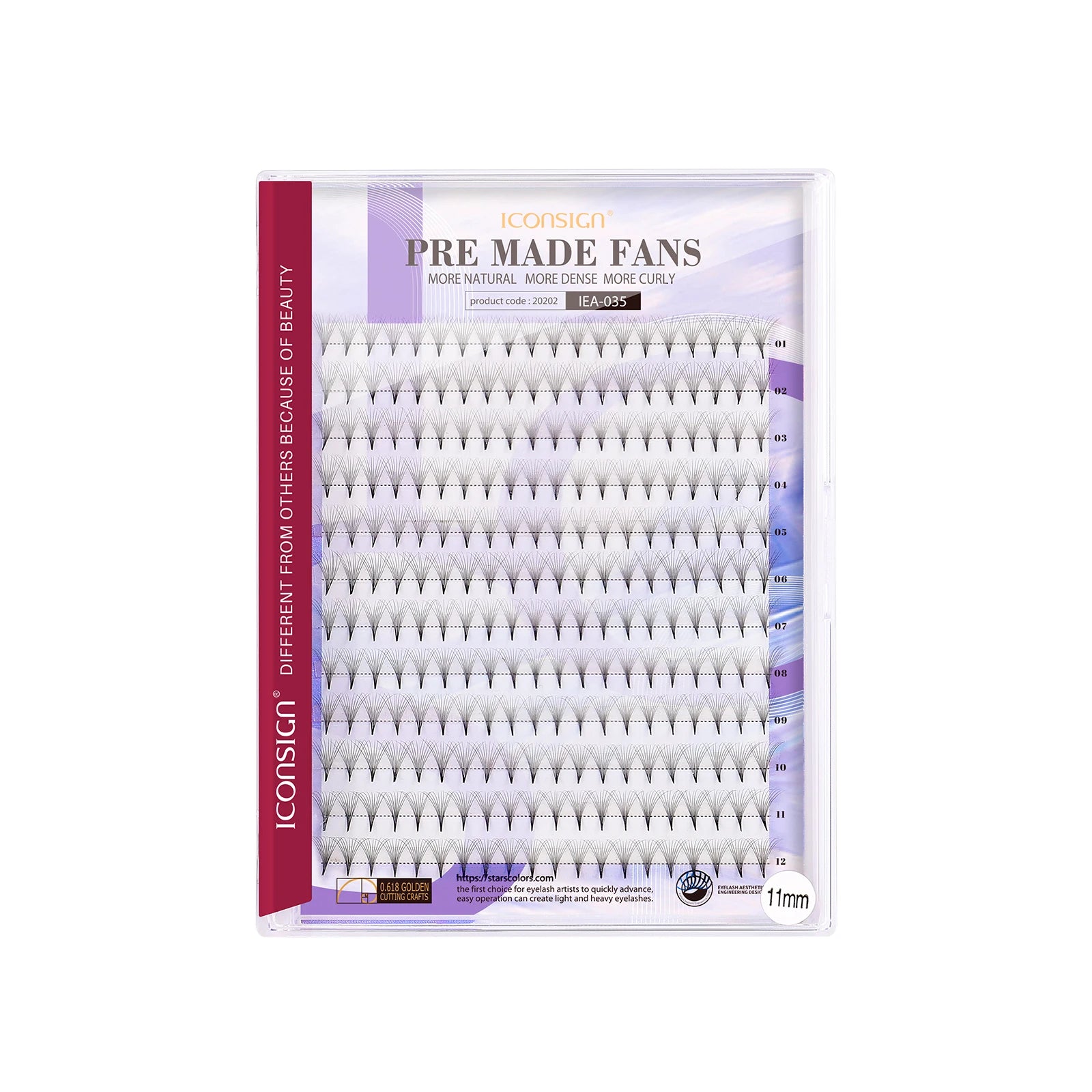 IEA-035 10D 6D Iconsign Faux Mink Eyelashes Extensions Professional With OEM