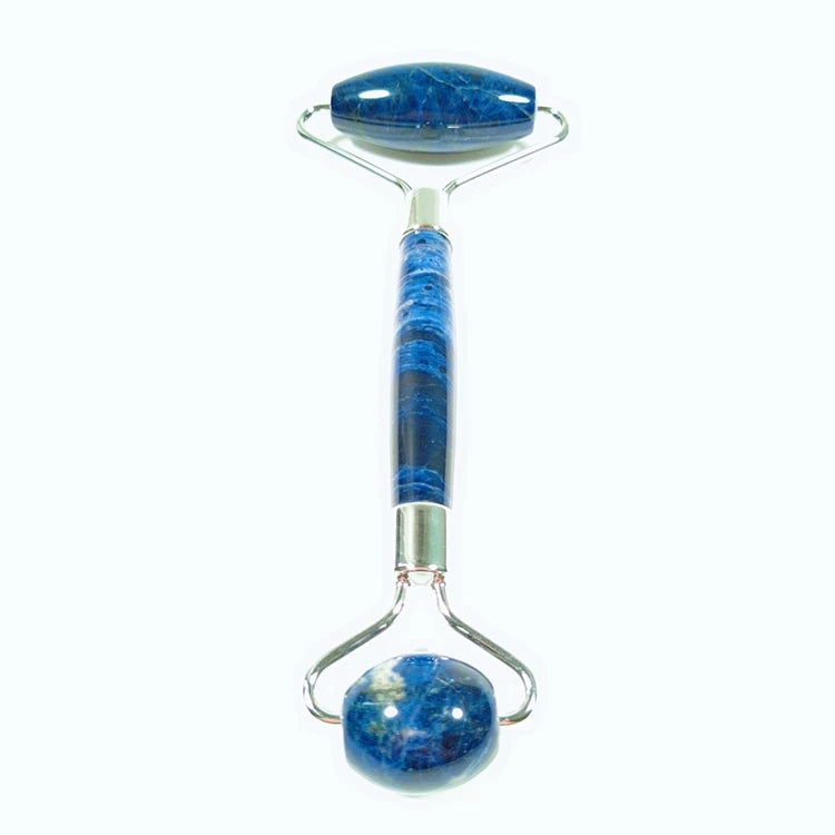 HZ Hot Sales Skin Care Tools Custom 100% Natural Crystal Facial Sodalite  Roller Gua Sha Jade Roller