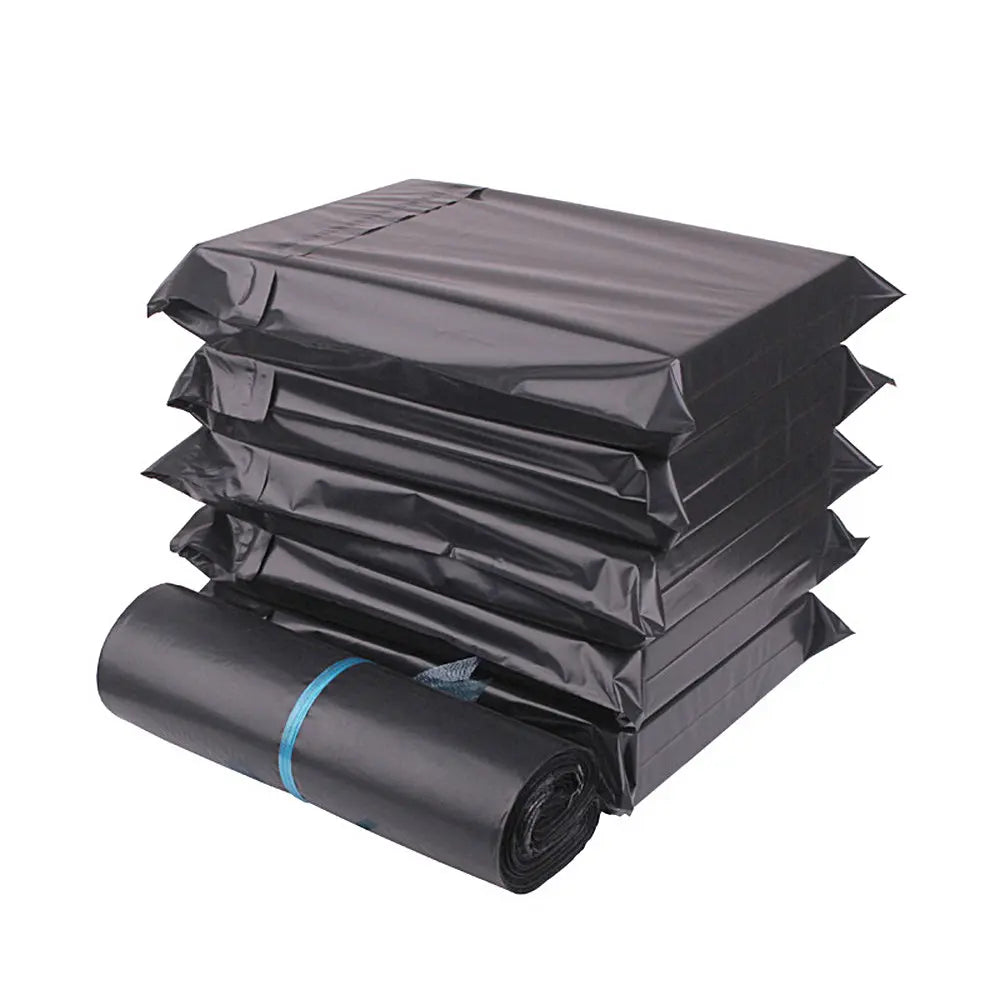 100 Pieces Custom Matte Black 32 X 45 CM Shipping Plastic Envelope Waterproof Logistic Package Bag