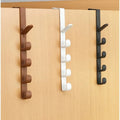 Wall Artifacts Behind-the-Door Hanger with Coat Hooks Clothes Hat Handbag Towel Hook-No Punch Required