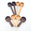 Natural Wooden Fruit Powder Coffee Powder Measuring Spoons for for Condiment Honey Sugar Coffee
