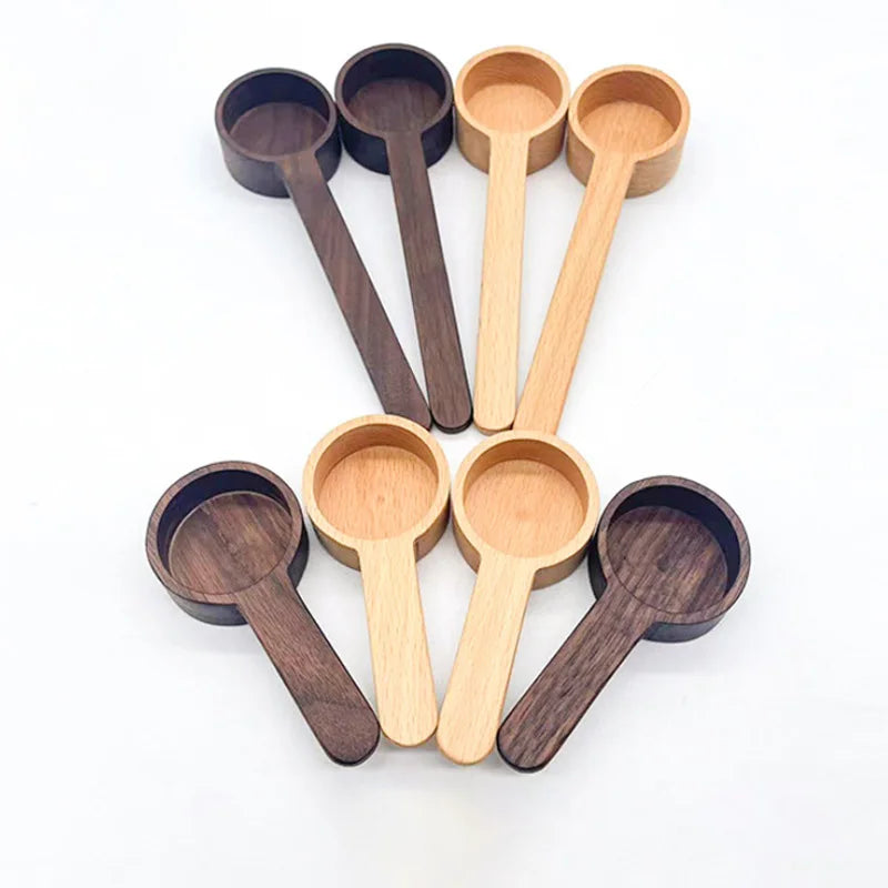 Natural Wooden Fruit Powder Coffee Powder Measuring Spoons for for Condiment Honey Sugar Coffee