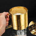 Kitchen Gadget Hand-Pressed Semi-Automatic Cup Flour Sifter Stainless Steel Baking Sieve