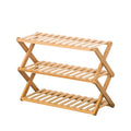Wholesale Modern Foldable Portable Eco-Friendly Bamboo Shoe Rack for Entryways Living Room No Assembly Required Durable Home