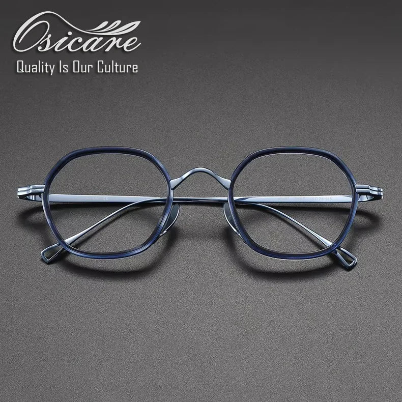Good Quality Vintage Retro Wholesale Specs Spectacle Best Custom Eyeglasses Glasses IP Pure Titanium Optical Frames for Men