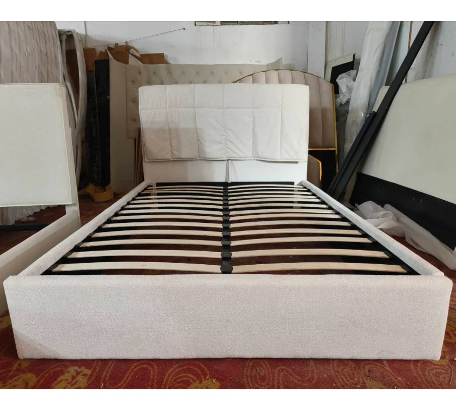 Free Design Professional Custom Bedroom Furniture Sets Modern Wood Velvet Upholstery Storage Soft Adjustable Headboard King Bed