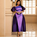 AM031012 Original Factory Puff Sleeves Bare Shoulder Ball Gown Women Prom Dress