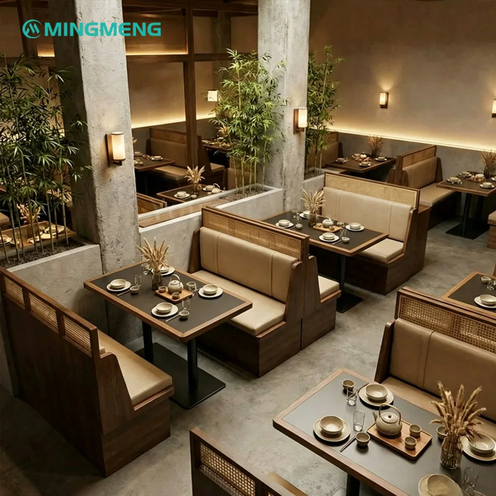 Durable Furniture Barbecue Restaurant Sets Furniture Suppliers Cafeteria Design Hot Pot Restaurant Tables and Chairs