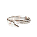 Elegant Korean S925 Sterling Silver Wedding/Anniversary Ring Trendy Open Feather Design Stylish and Fashionable-Wholesale