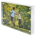 4 X 6 Inch Acrylic Picture Frames Desktop Frameless Photo Frames with Magnetic Double Sided Transparent Glass Frame