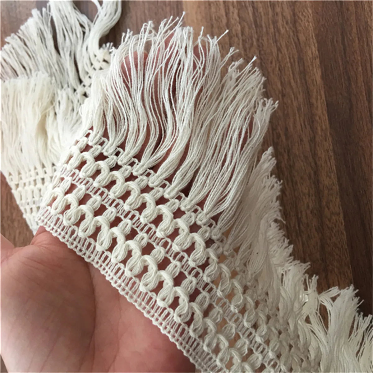 12CM Cotton Tassel Lace Ribbon Trim Fabric Applique DIY Clothes Sewing Craft