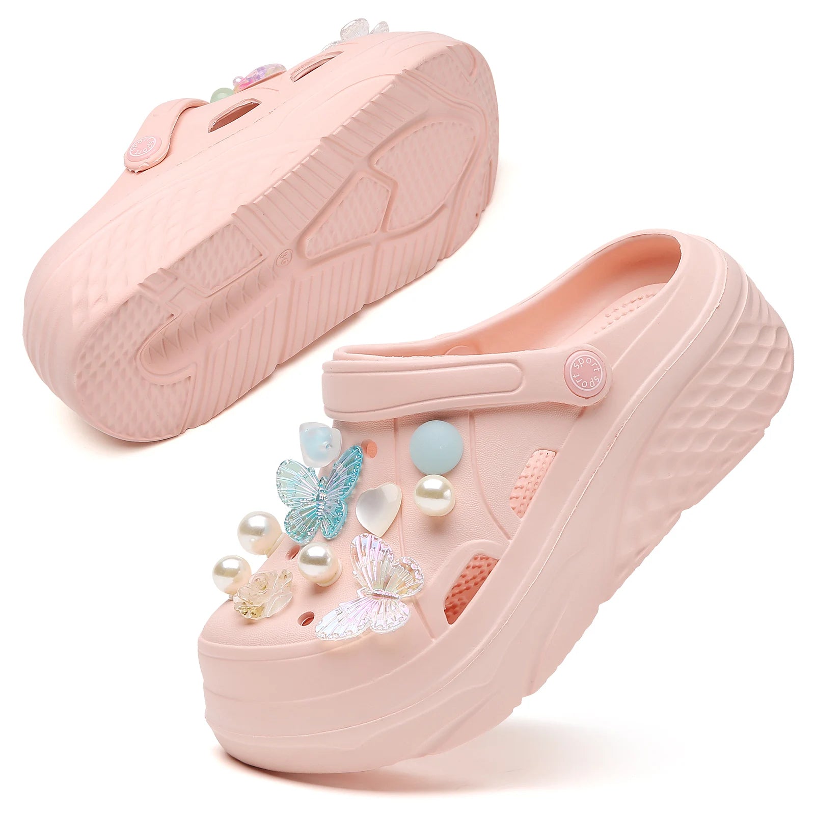 Women's Summer Gardener Shoes Non-slip Lightweight EVA Garden Shoes Thick Sandals Thick Bottom Wedge Breathable Clogs