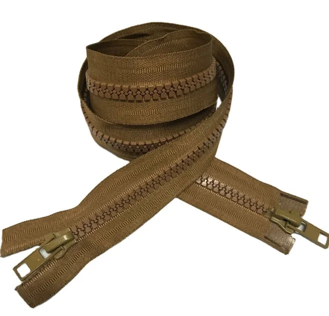 High Quality 5# 8# Eco-Friendly Resin Plastic Zippers Open-End Multi-Color Custom Length for Clothing & Home Textiles