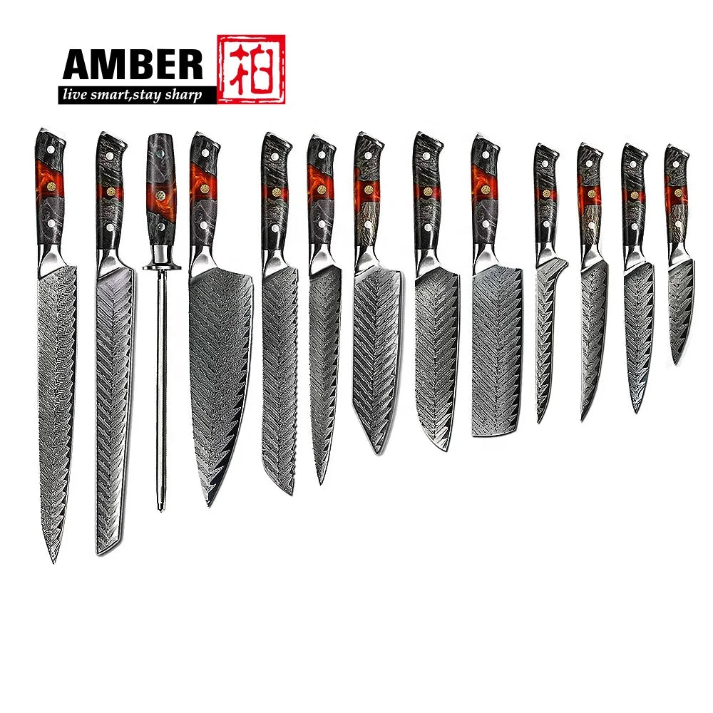 Luxury Wooden Handle Yanagiba Santoku Sushi Knife Set Knives Set Kitchen Chef Utility Fruit Paring Knife Set