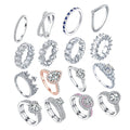 Wholesale Hot Sale Custom Women Fashion Engagement Rings Gemstone Cubic Zirconia Jewelry 925 Sterling Silver Ring