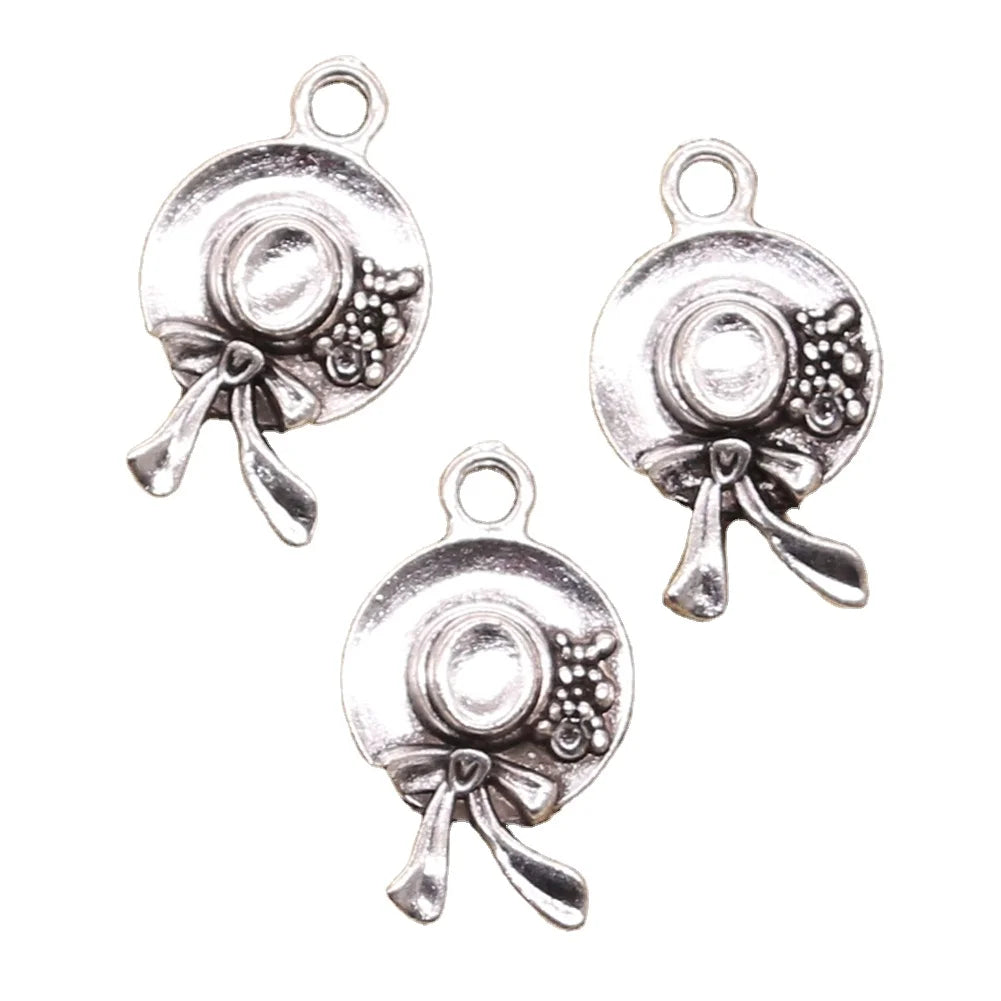 Charms Ms. Cap Hat 16x25mm Tibetan Silver Color Pendants Antique Jewelry Making DIY Handmade Craft
