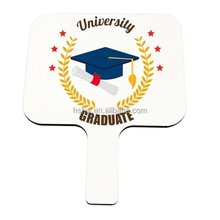 2023 New Arrival DIY Design Thermal Transfer Printed Sublimation Blank MDF Memorial Graduation Paddle Fans Home Decor