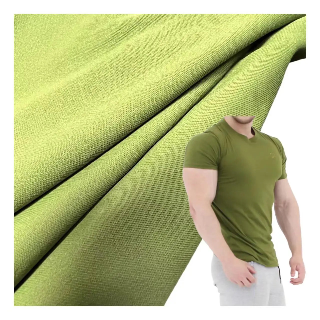 Biodegradable Lightweight 50D Rept Interlock Knitted Fabric Waterproof and Breathable for Sports T-shirts and Underwear