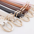 Women Leather Belt for Jeans Pants Fashion PU Leather Belt With Alloy Buckle