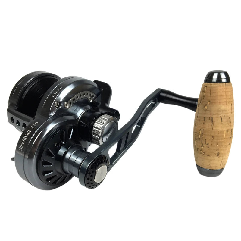Full Metal Max Drag Power 25kg Jigging Reels for Trolling for Saltwater Overhead Fishing Durable Jigging Fishing Reels