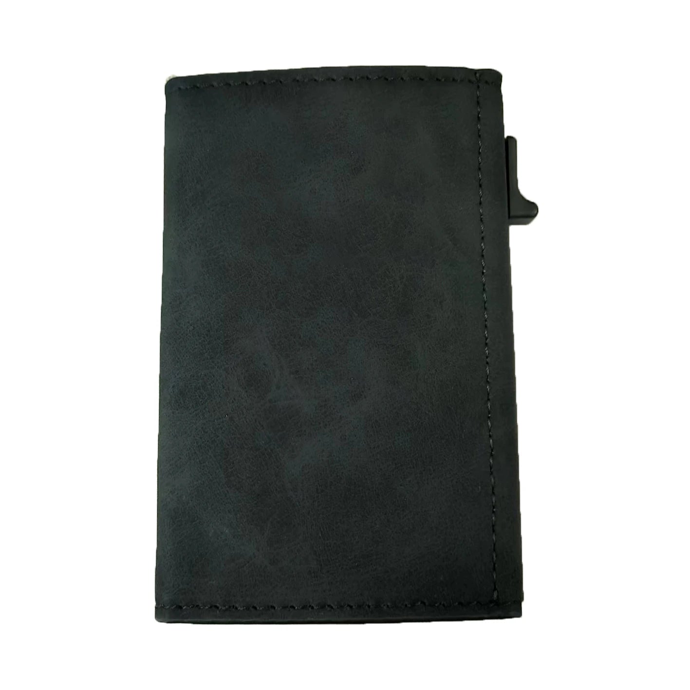 YH Concept YH-LW-0079 Crazy Horse PU Leather Metal -up Allumilum Card Holder Convenient Credit Card Carrying Accessory