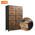 Modern 10-Drawer Dresser with Removable Fabric Chest Fair Price Wood Top Cabinet for Bedroom Living Room Home Metal Furniture
