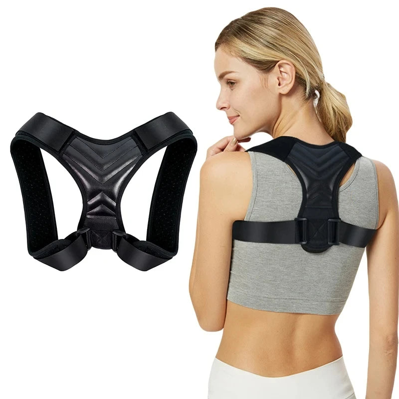 Hot Top Sale Upper Back Figure 8 Leather Clavicle Straps Adjustable Posture Corrector Correcteur De Posture