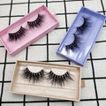 Wholesale Mink Lashes Matte Black Plastic Box logo Real 100% 3d Mink Lashes Strips logo Kit