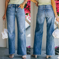 Fashion Fall Casual Pants Mid Waist Plus Size Jeans Women Jeans