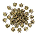 50pcs 11mm Small Flower Charms Pendant Connectors for DIY Jewelry Making Findings Antique Bronze Necklace Bracelet Supplies