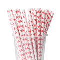 Best Sale Colored Flower Design Paper Straws Disposable Fancy Drinking Straw